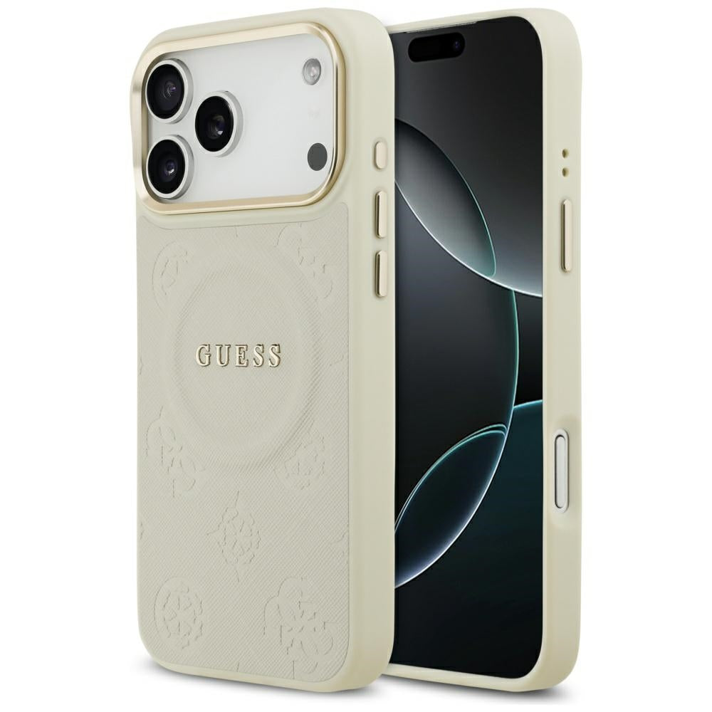 MagSafe-deksel for Apple iPhone 17 Pro Max, Guess, Peony Hot Stamp, Beige