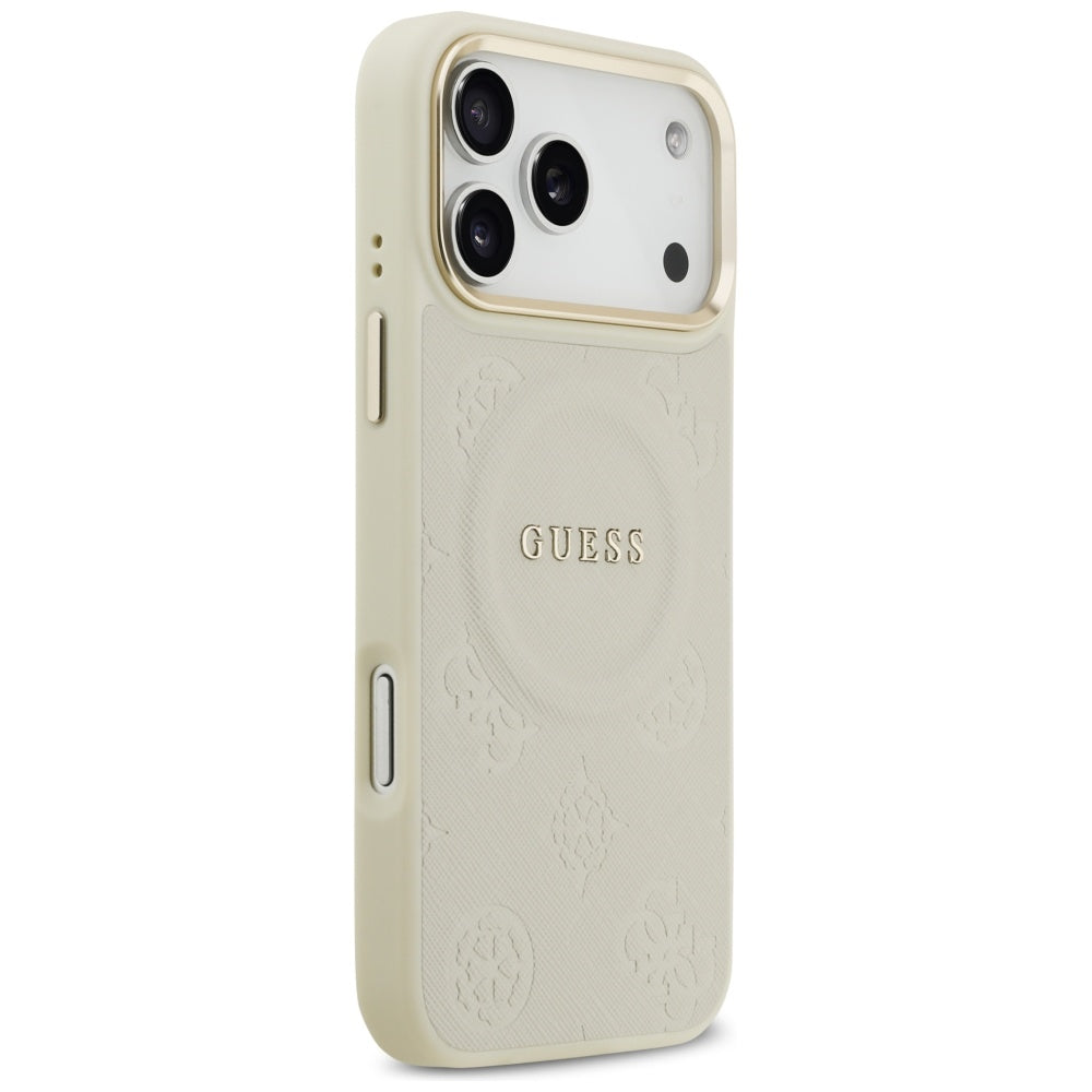 MagSafe-deksel for Apple iPhone 17 Pro Max, Guess, Peony Hot Stamp, Beige