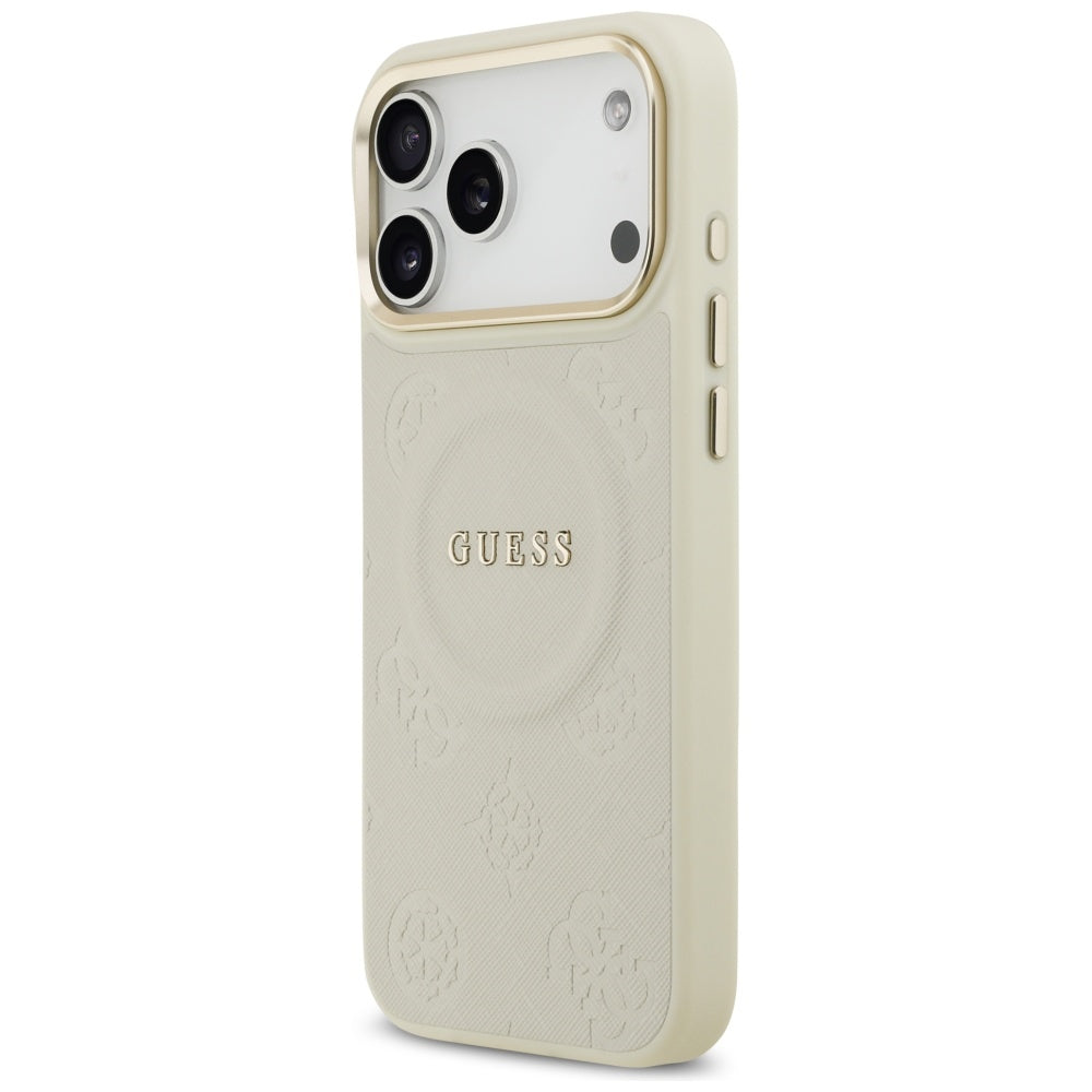 MagSafe-deksel for Apple iPhone 17 Pro Max, Guess, Peony Hot Stamp, Beige