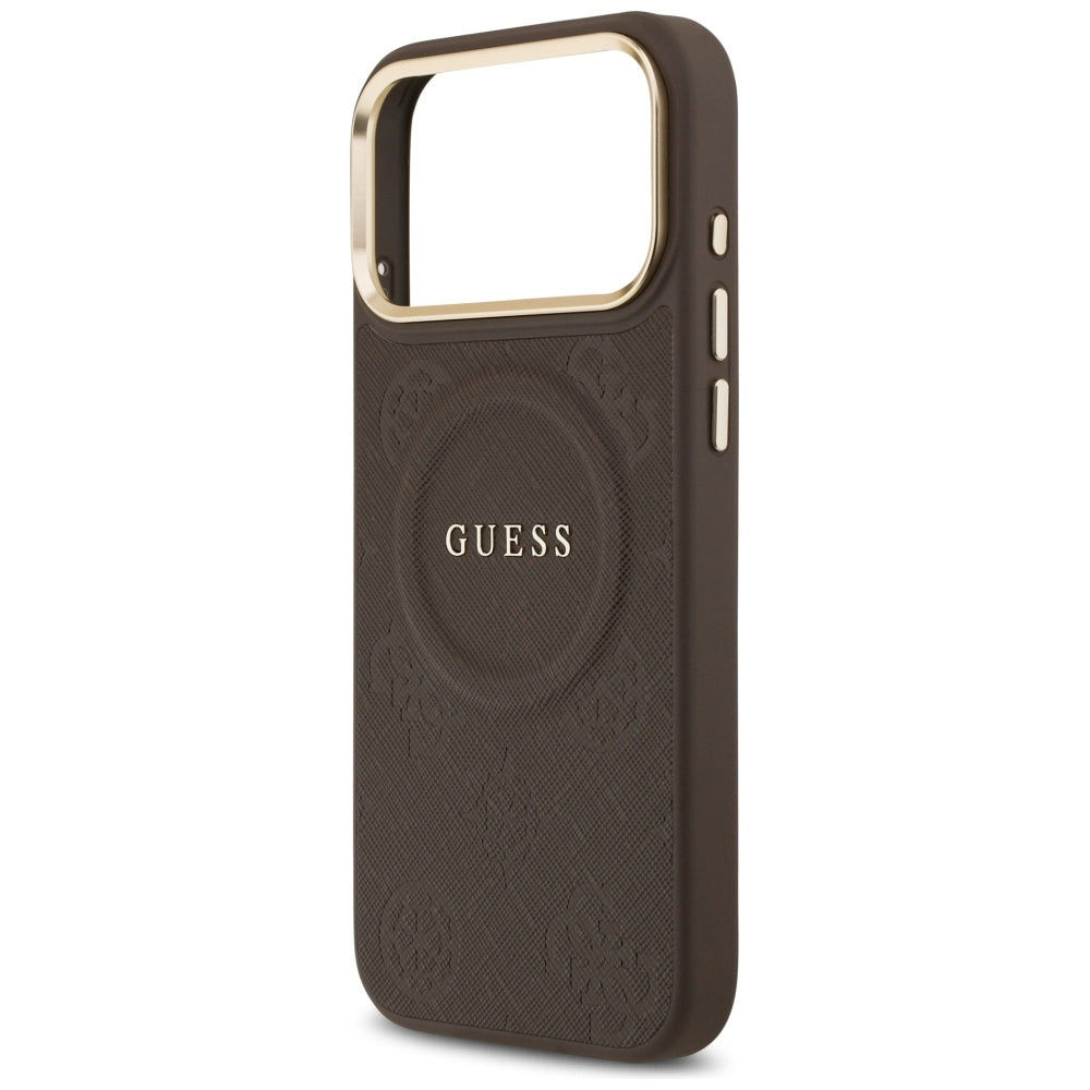 MagSafe-deksel for Apple iPhone 17 Pro Max, Guess, Peony Hot Stamp, Brun