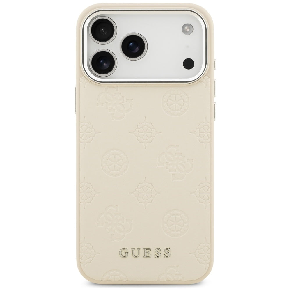 MagSafe-deksel for Apple iPhone 17 Pro Max, Guess, Peony Hot Stamp Script, Beige