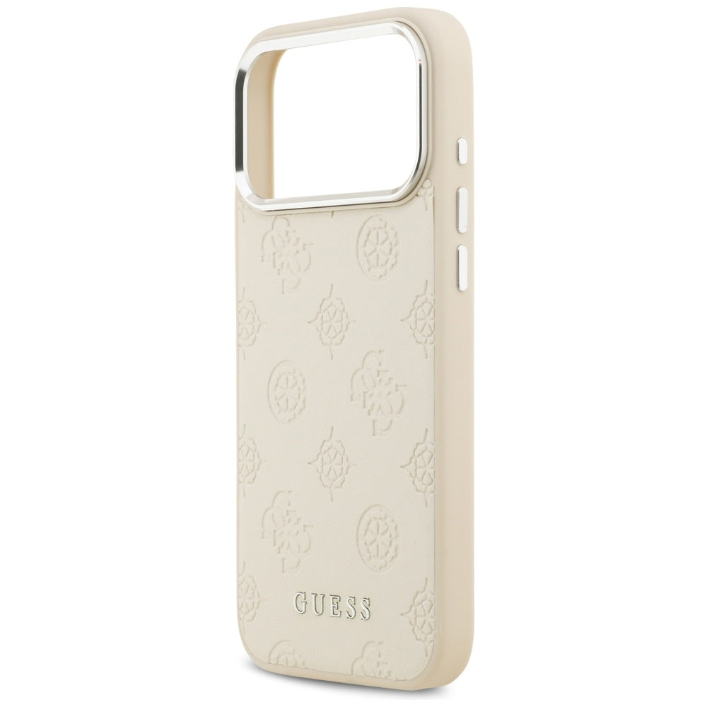 MagSafe-deksel for Apple iPhone 17 Pro Max, Guess, Peony Hot Stamp Script, Beige