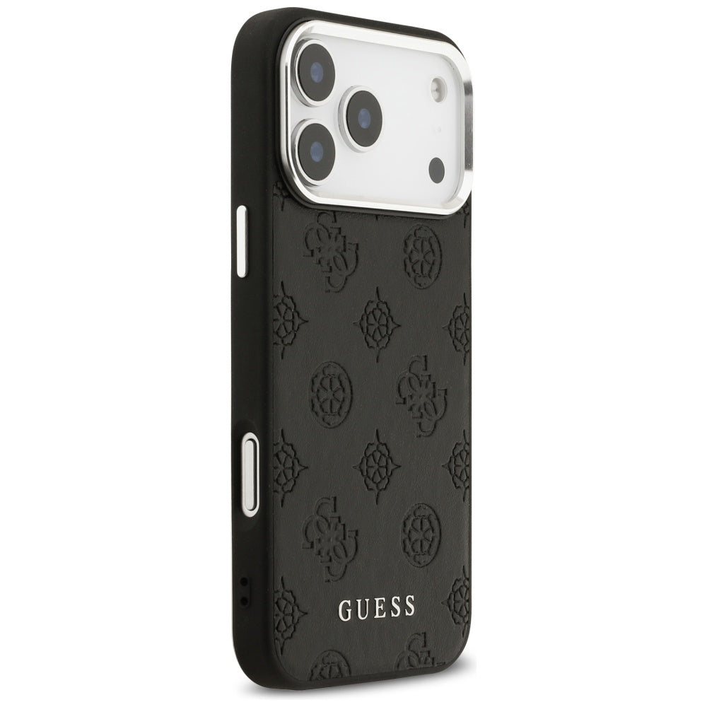 MagSafe-deksel for Apple iPhone 17 Pro Max, Guess, Peony Hot Stamp Script, Svart