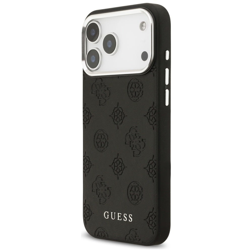 MagSafe-deksel for Apple iPhone 17 Pro Max, Guess, Peony Hot Stamp Script, Svart