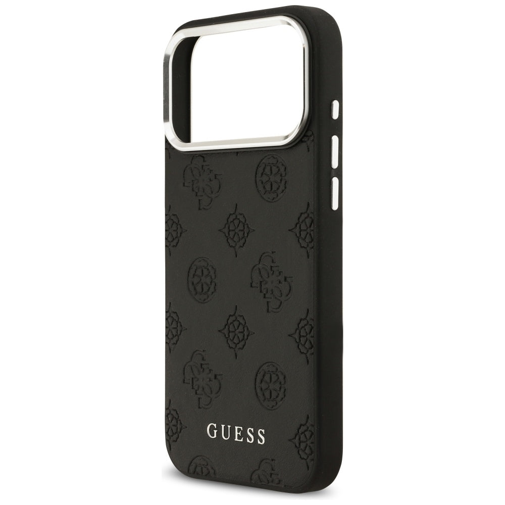 MagSafe-deksel for Apple iPhone 17 Pro Max, Guess, Peony Hot Stamp Script, Svart