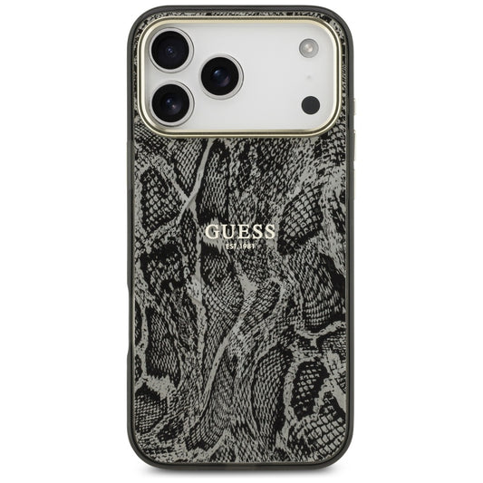 MagSafe-deksel for Apple iPhone 17 Pro Max, Guess, Python-mønster, Svart