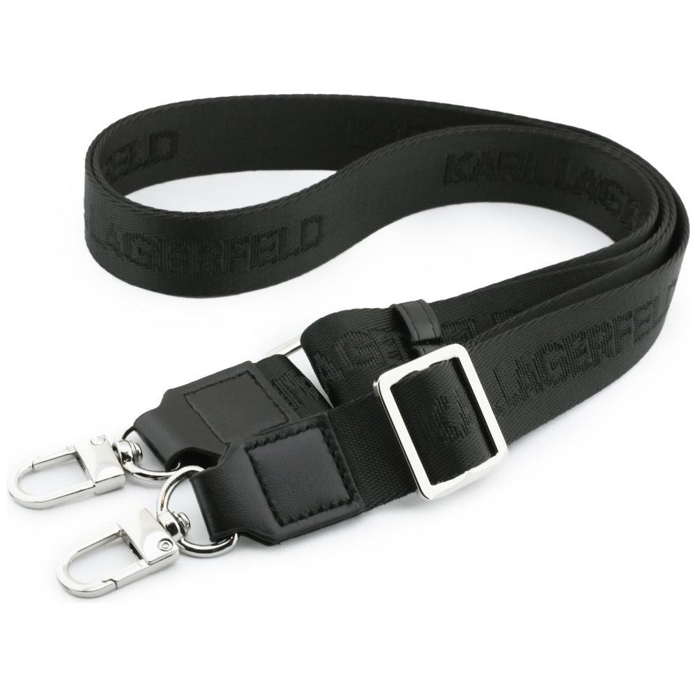 MagSafe-deksel for Apple iPhone 17 Pro Max, Karl Lagerfeld, Big Strap Choupette Metal Logo, Svart