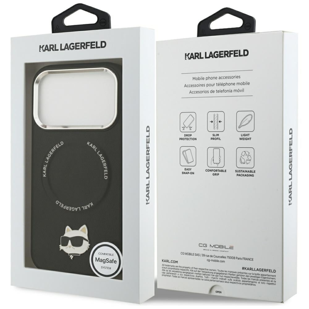 MagSafe-deksel for Apple iPhone 17 Pro Max, Karl Lagerfeld, Choupette Pin, Svart