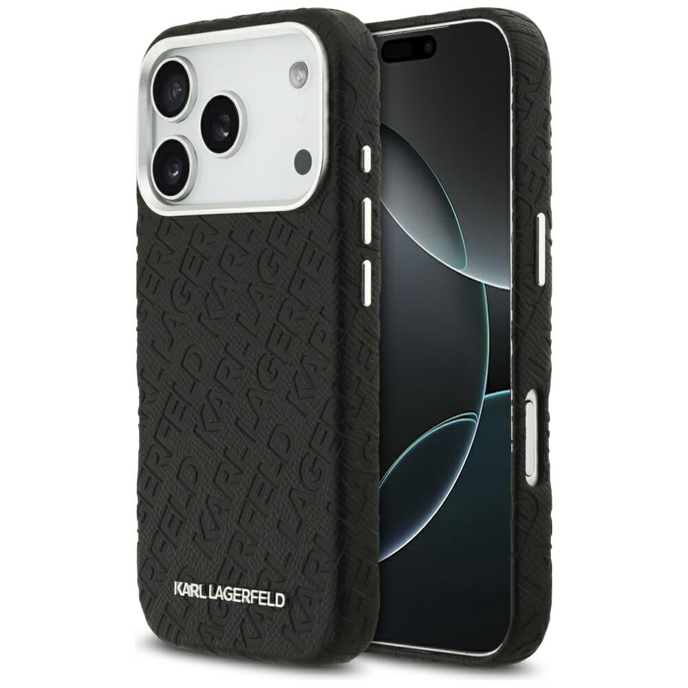 MagSafe deksel for Apple iPhone 17 Pro Max, Karl Lagerfeld, FW Stamped Karl, Svart
