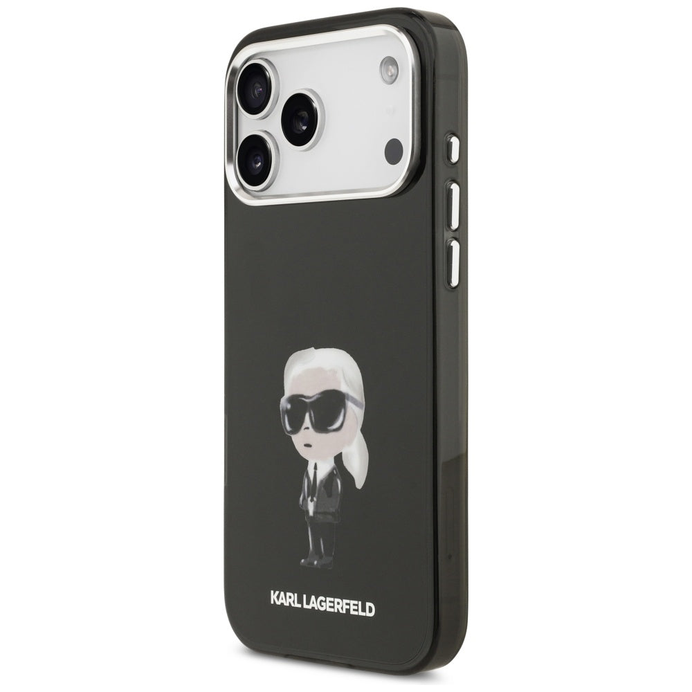 MagSafe-deksel for Apple iPhone 17 Pro Max, Karl Lagerfeld, IML Aquarelle Karl Ikonik, Svart