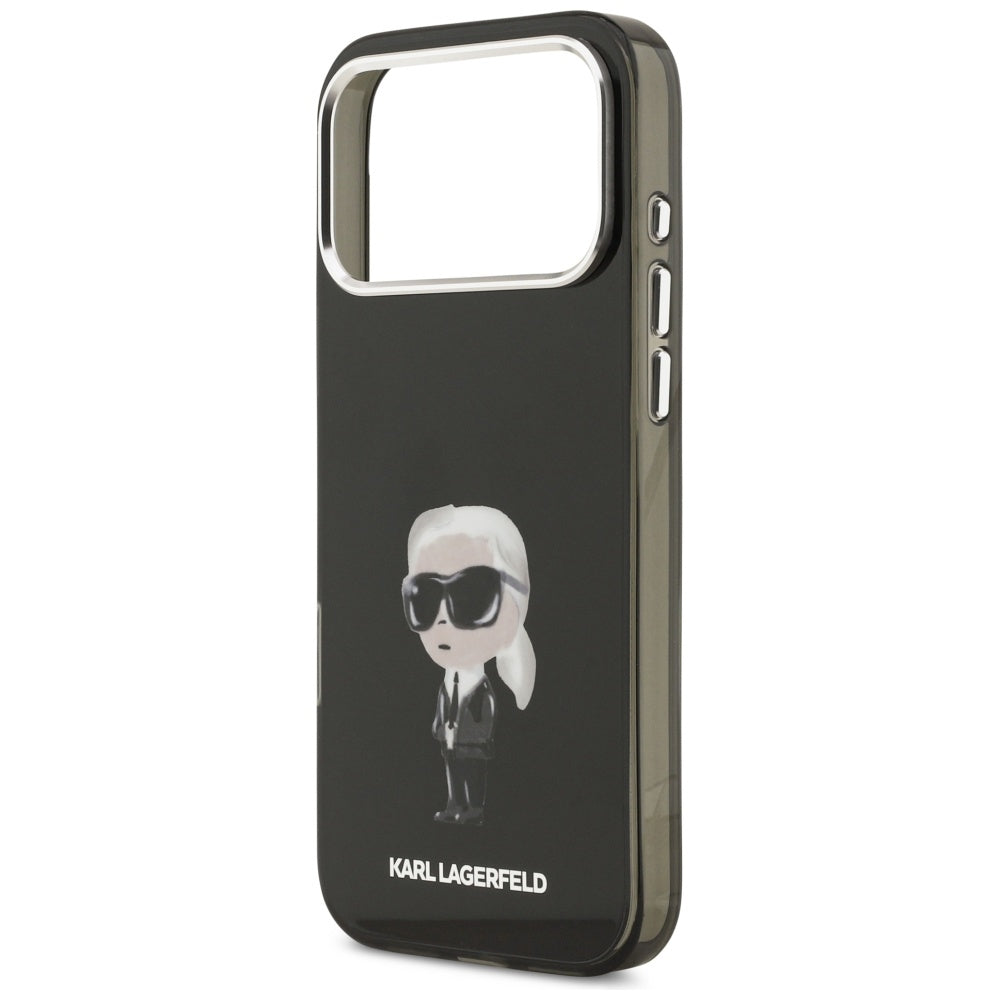 MagSafe-deksel for Apple iPhone 17 Pro Max, Karl Lagerfeld, IML Aquarelle Karl Ikonik, Svart