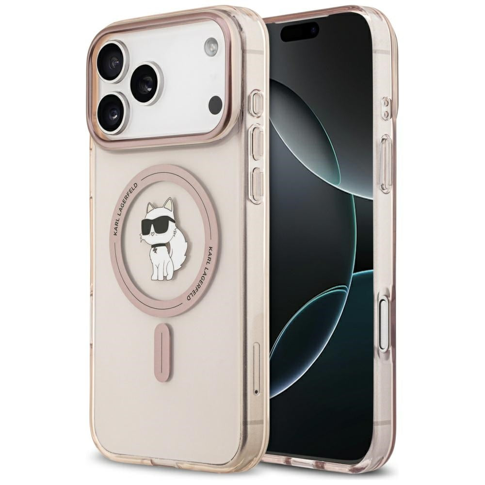 MagSafe-deksel for Apple iPhone 17 Pro Max, Karl Lagerfeld, IML Choupette, Rosa