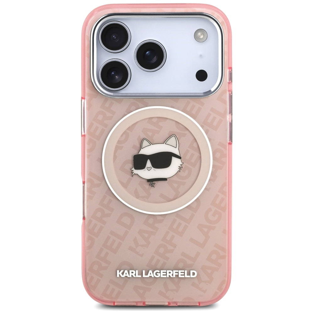 MagSafe-deksel for Apple iPhone 17 Pro Max, Karl Lagerfeld, IML Choupette`s Head, Rosa