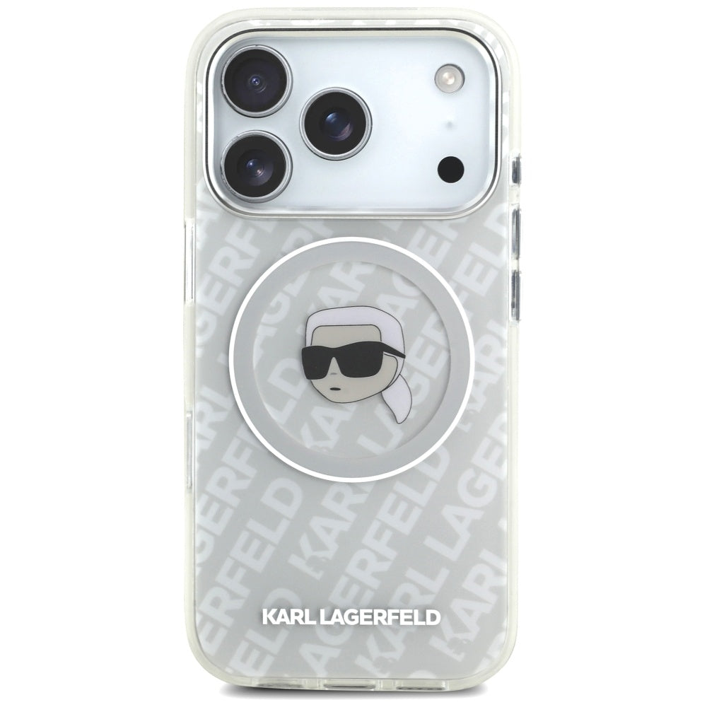 MagSafe-deksel for Apple iPhone 17 Pro Max, Karl Lagerfeld, IML Karl`s Head, Grå