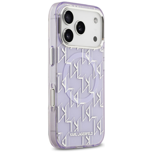 MagSafe-deksel for Apple iPhone 17 Pro Max, Karl Lagerfeld, IML KL Monogram, Lilla