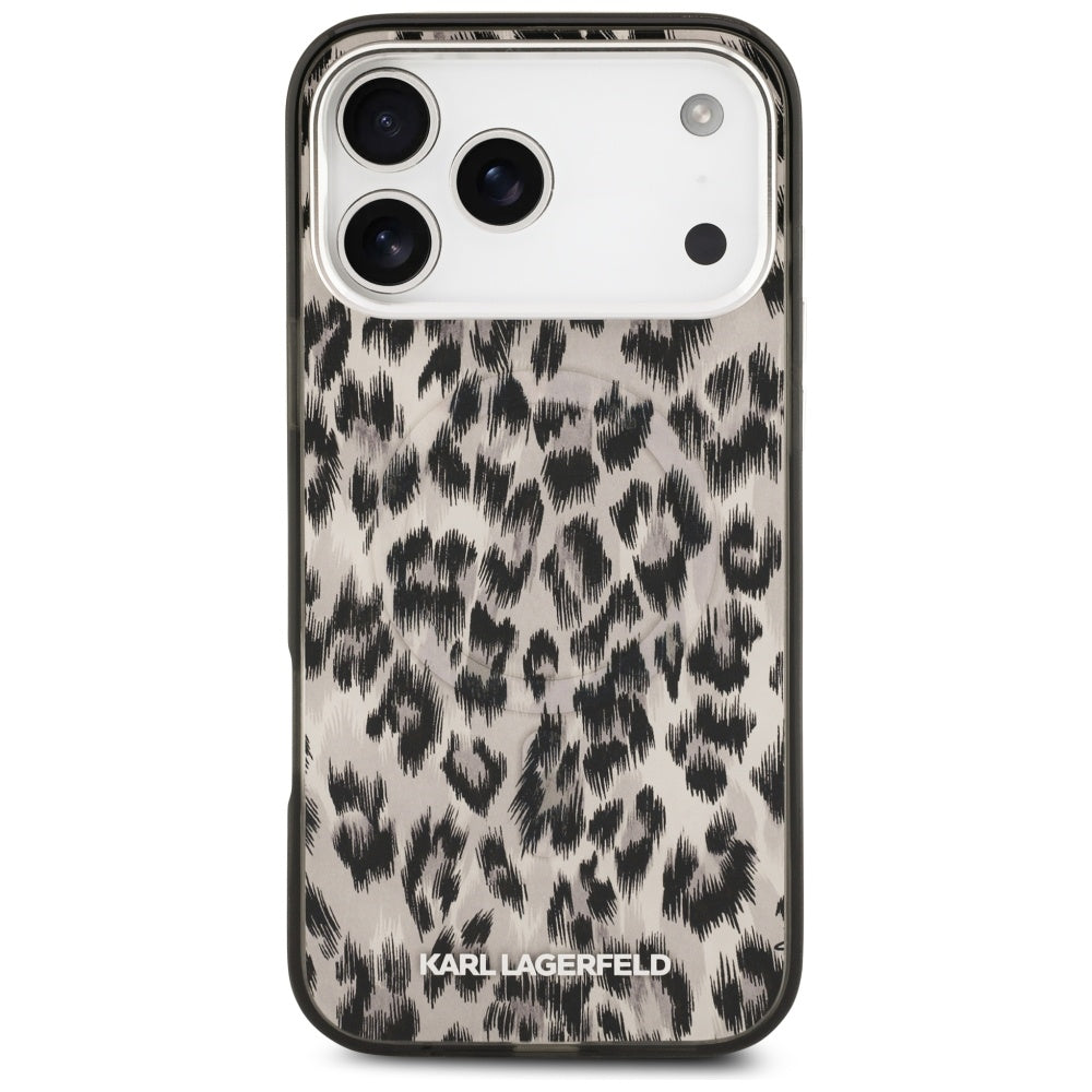 MagSafe-deksel for Apple iPhone 17 Pro Max, Karl Lagerfeld, IML Leopard-mønster, Brun
