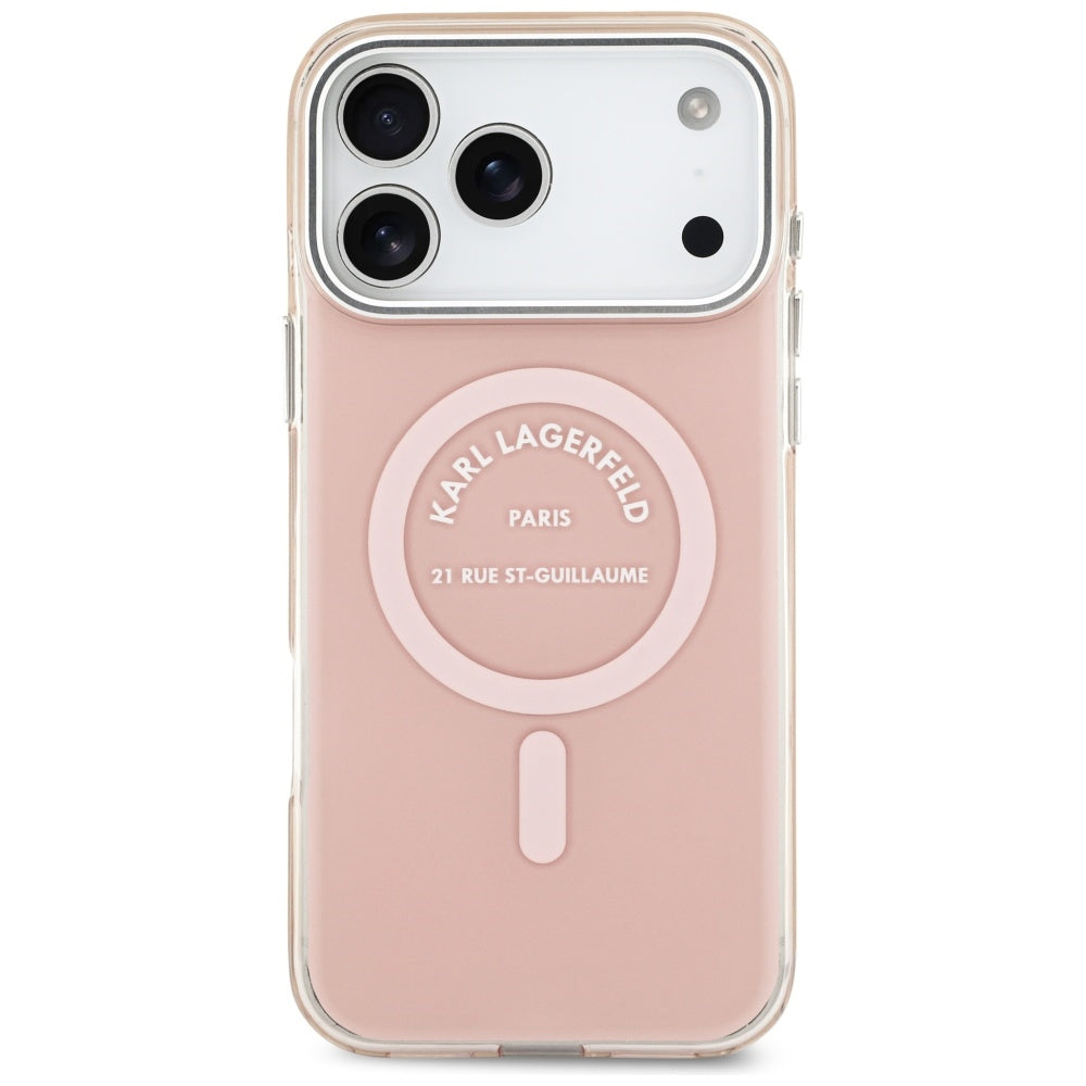 MagSafe-deksel for Apple iPhone 17 Pro Max, Karl Lagerfeld, IML Logo RSG, Rosa