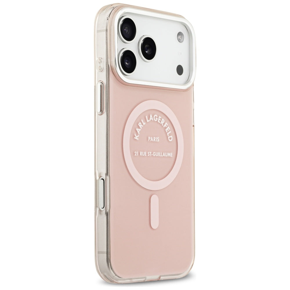 MagSafe-deksel for Apple iPhone 17 Pro Max, Karl Lagerfeld, IML Logo RSG, Rosa