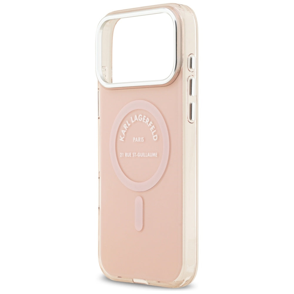 MagSafe-deksel for Apple iPhone 17 Pro Max, Karl Lagerfeld, IML Logo RSG, Rosa