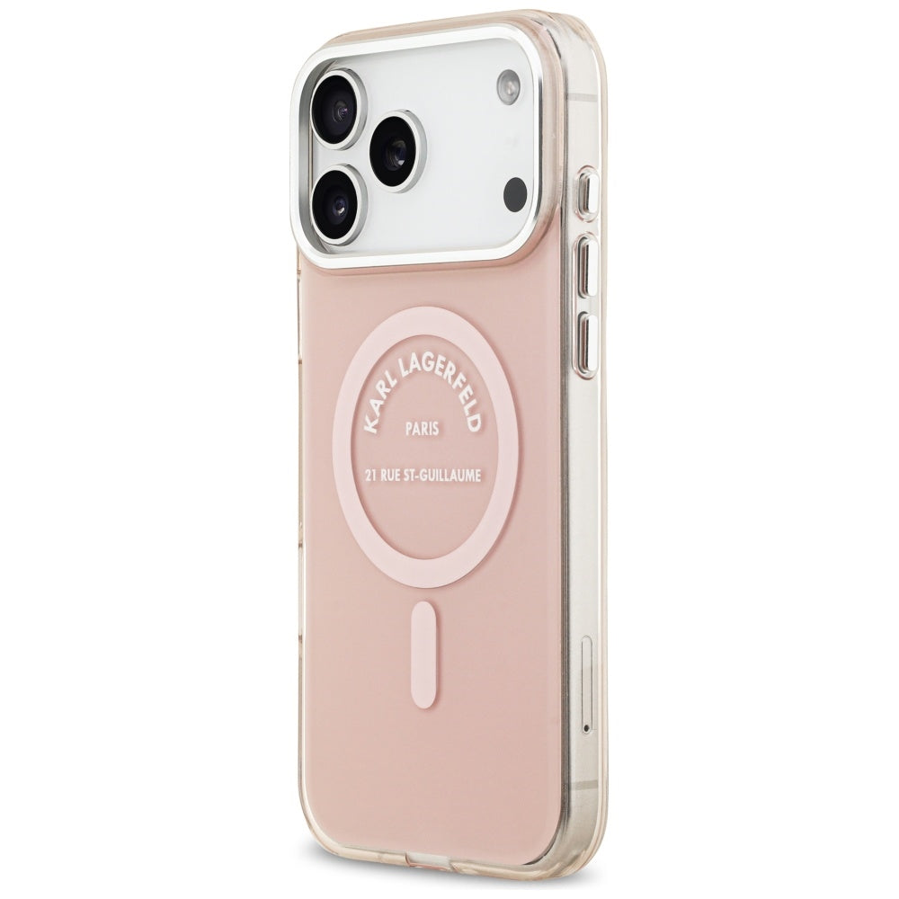 MagSafe-deksel for Apple iPhone 17 Pro Max, Karl Lagerfeld, IML Logo RSG, Rosa