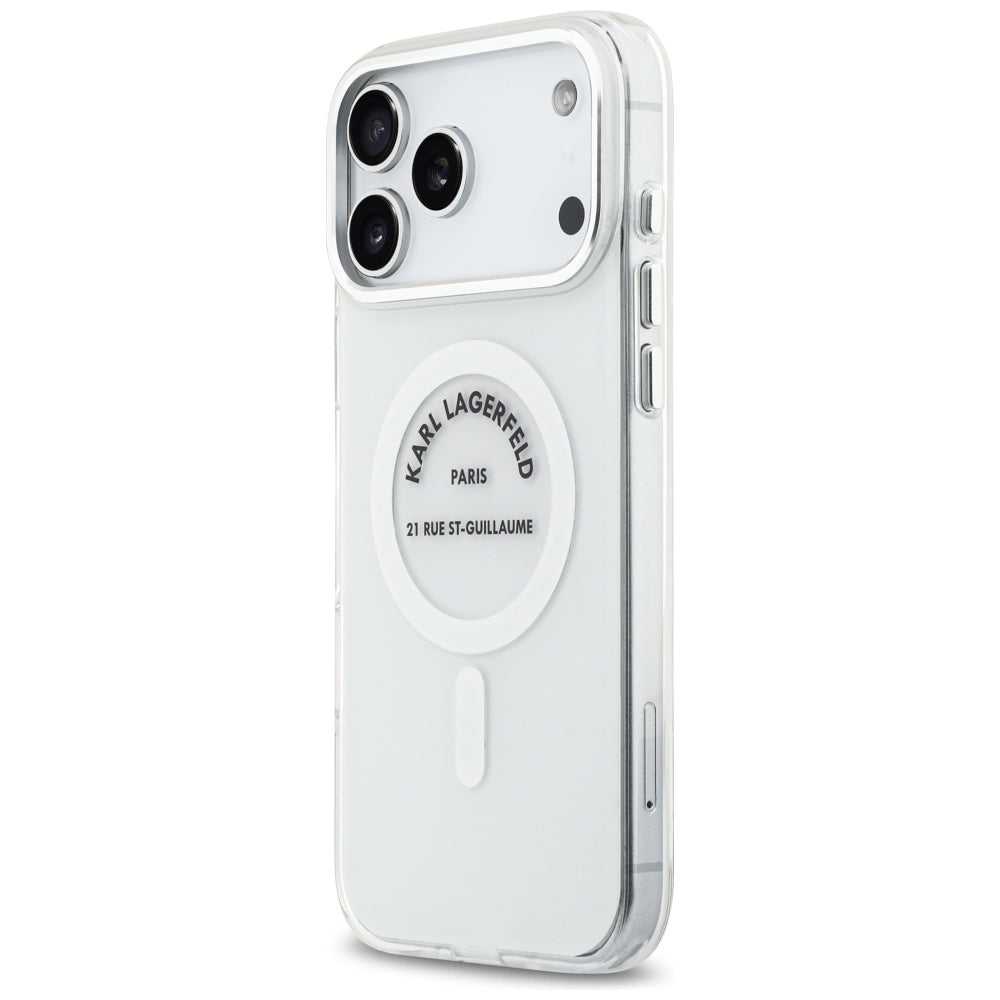 MagSafe-deksel for Apple iPhone 17 Pro Max, Karl Lagerfeld, IML Logo RSG, Gjennomsiktig