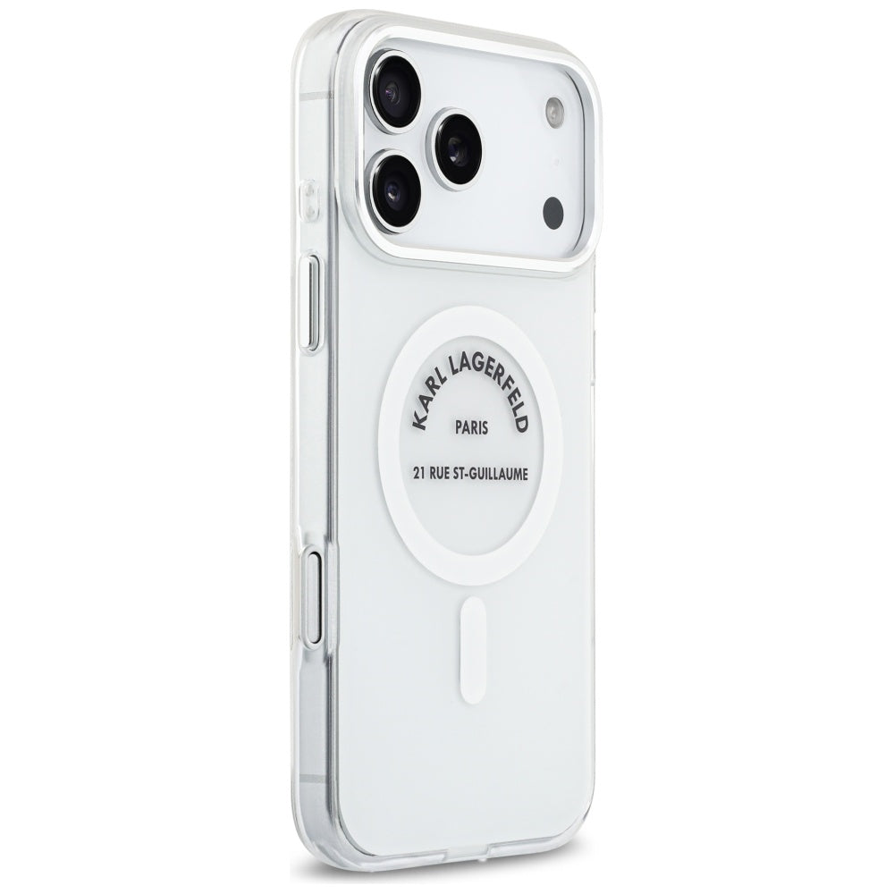 MagSafe-deksel for Apple iPhone 17 Pro Max, Karl Lagerfeld, IML Logo RSG, Gjennomsiktig