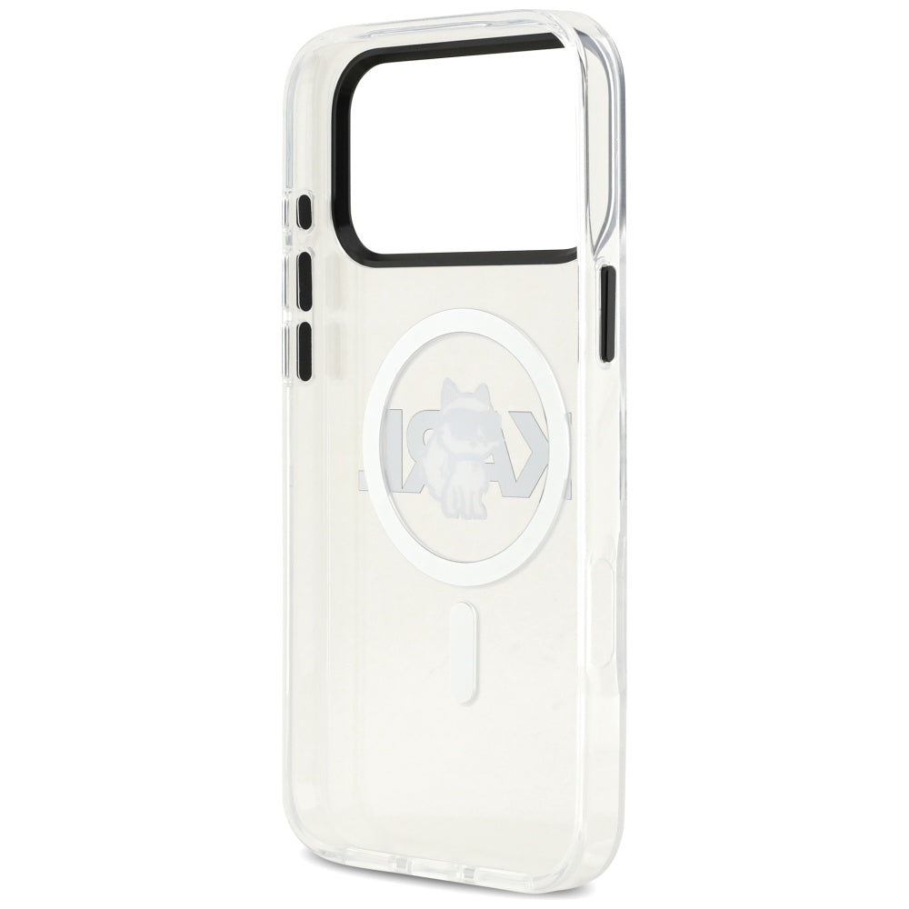 MagSafe-deksel for Apple iPhone 17 Pro Max, Karl Lagerfeld, IML Sketch Logo Choupette, Gjennomsiktig