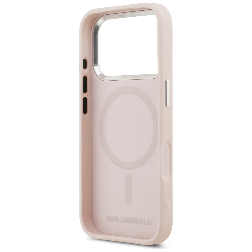 MagSafe-deksel for Apple iPhone 17 Pro Max, Karl Lagerfeld, Initial & Metal Logo, Rosa