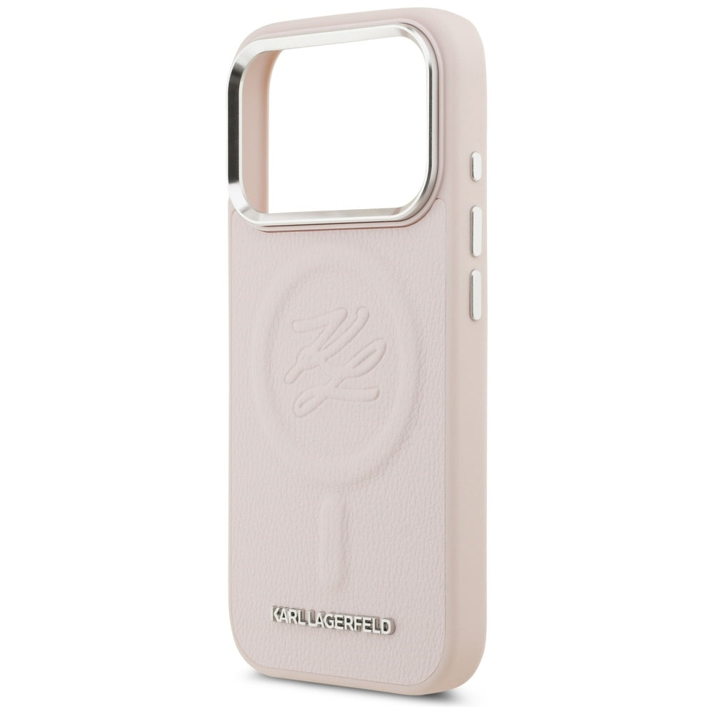 MagSafe-deksel for Apple iPhone 17 Pro Max, Karl Lagerfeld, Initial & Metal Logo, Rosa