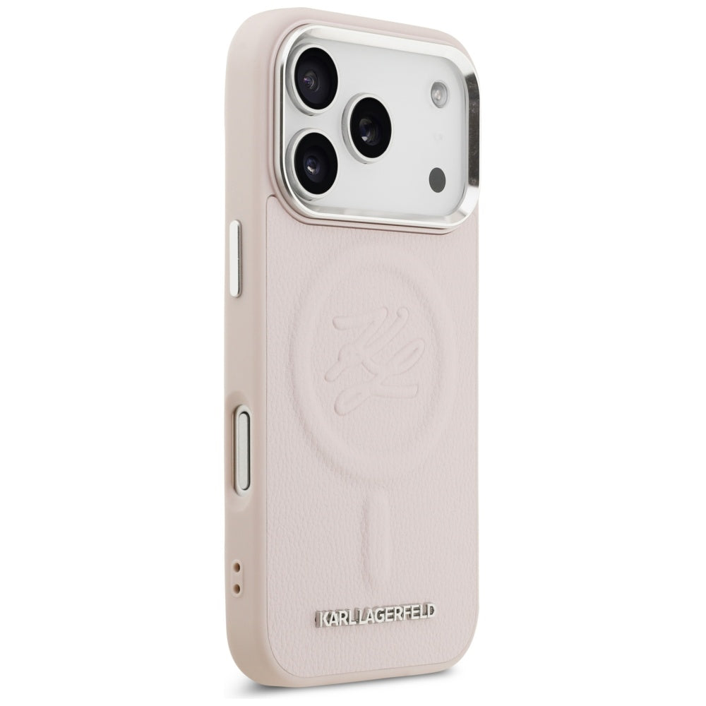 MagSafe-deksel for Apple iPhone 17 Pro Max, Karl Lagerfeld, Initial & Metal Logo, Rosa