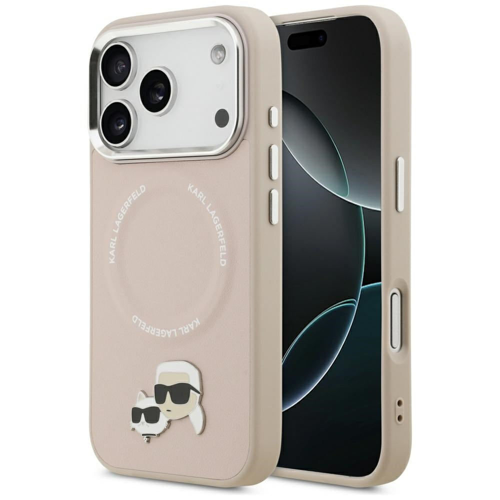 MagSafe-deksel for Apple iPhone 17 Pro Max, Karl Lagerfeld, Karl & Choupette Pins, Rosa