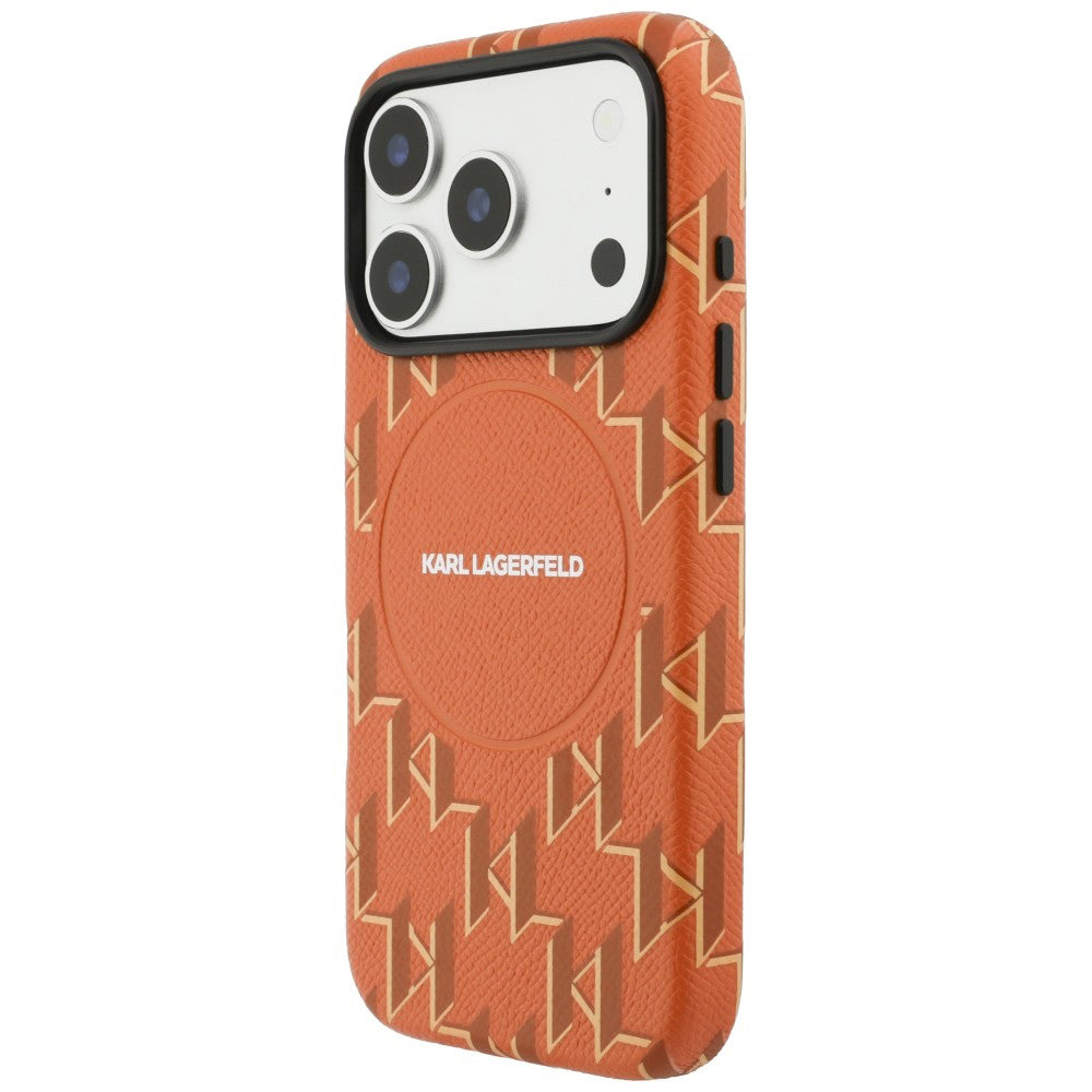 MagSafe deksel for Apple iPhone 17 Pro Max, Karl Lagerfeld, KL Monogram Logo, Oransje