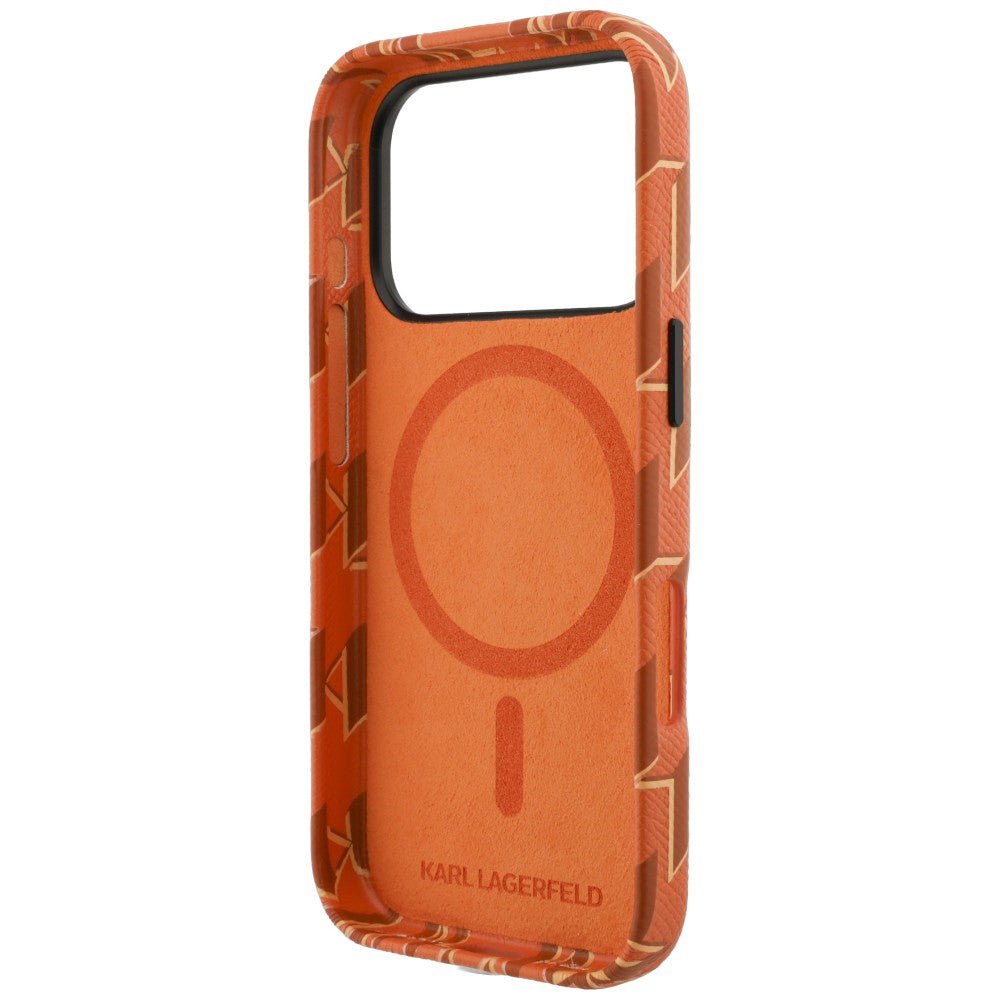 MagSafe deksel for Apple iPhone 17 Pro Max, Karl Lagerfeld, KL Monogram Logo, Oransje