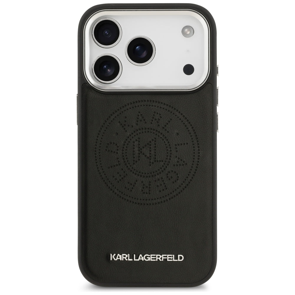 MagSafe-deksel for Apple iPhone 17 Pro Max, Karl Lagerfeld, Point & Metal Logo, Svart
