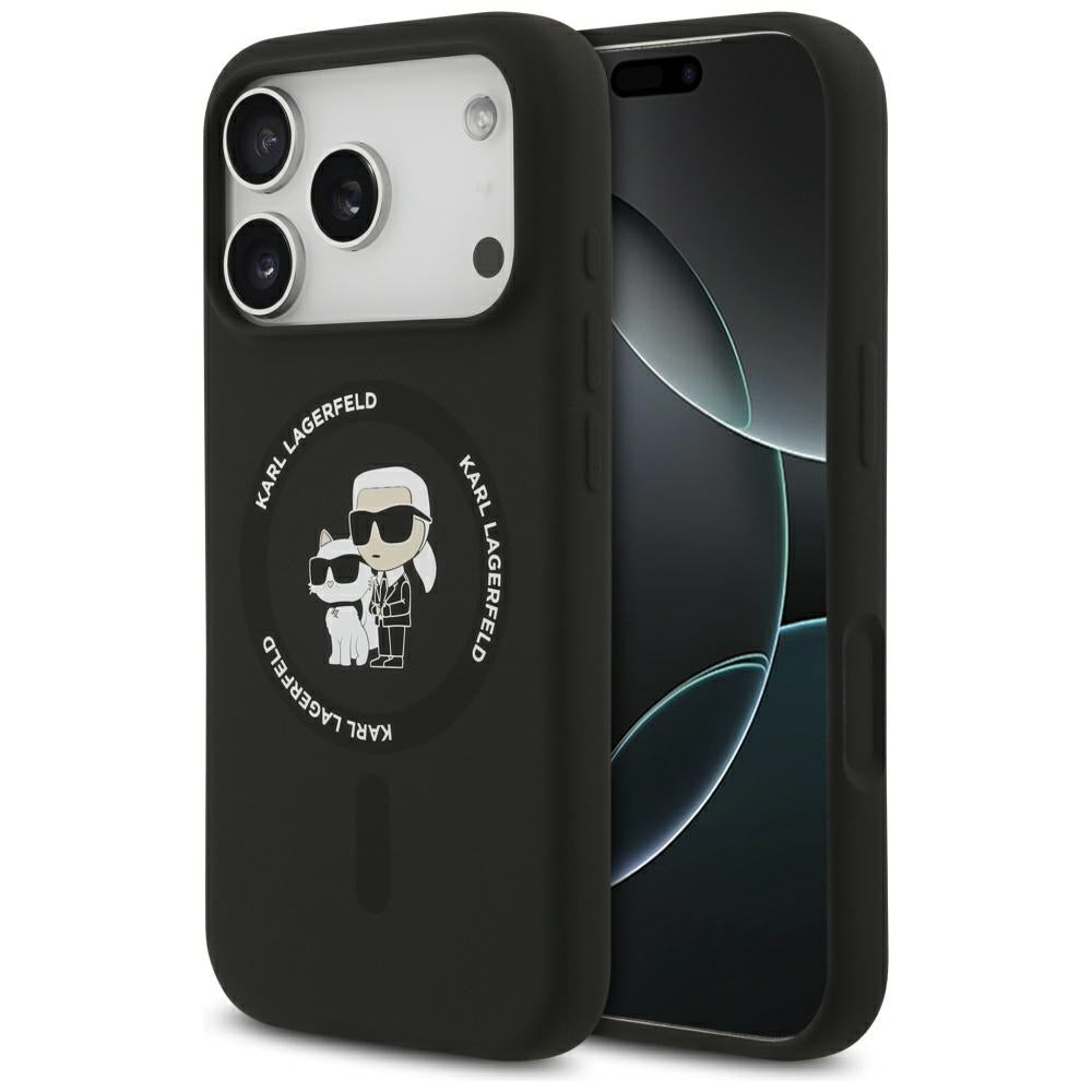 MagSafe-deksel for Apple iPhone 17 Pro Max, Karl Lagerfeld, Ring Karl & Choupette, Svart