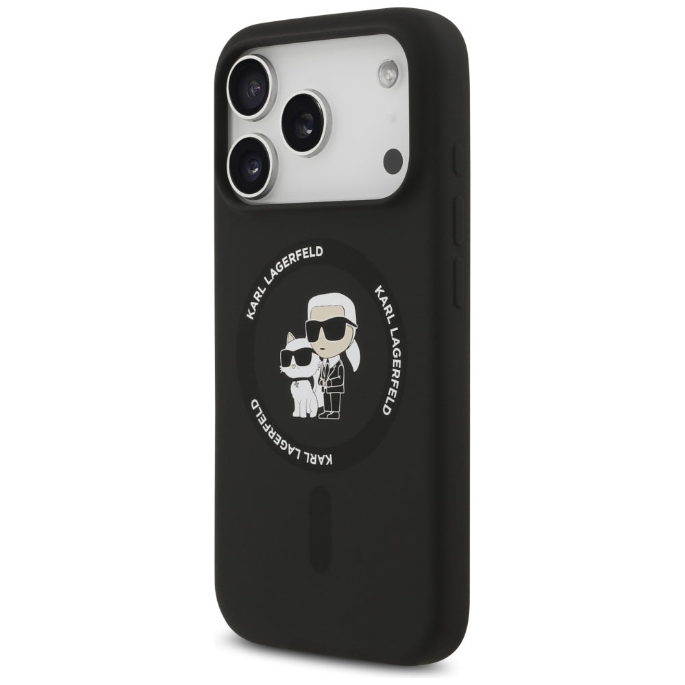 MagSafe-deksel for Apple iPhone 17 Pro Max, Karl Lagerfeld, Ring Karl & Choupette, Svart