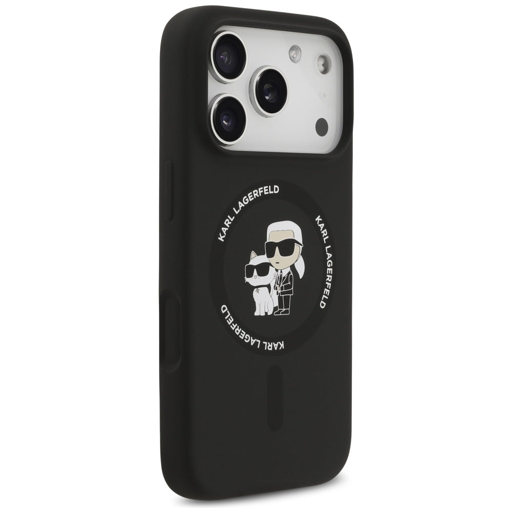 MagSafe-deksel for Apple iPhone 17 Pro Max, Karl Lagerfeld, Ring Karl & Choupette, Svart