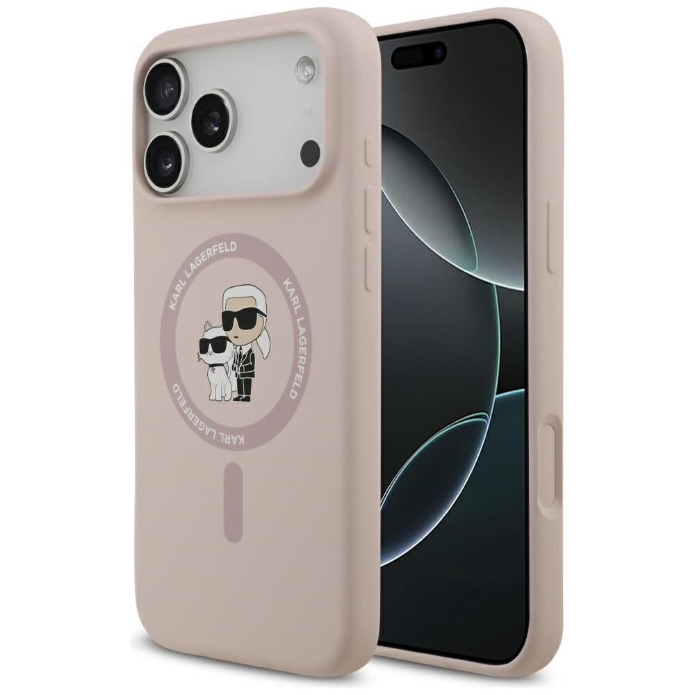 MagSafe-deksel for Apple iPhone 17 Pro Max, Karl Lagerfeld, Ring Karl & Choupette, Rosa