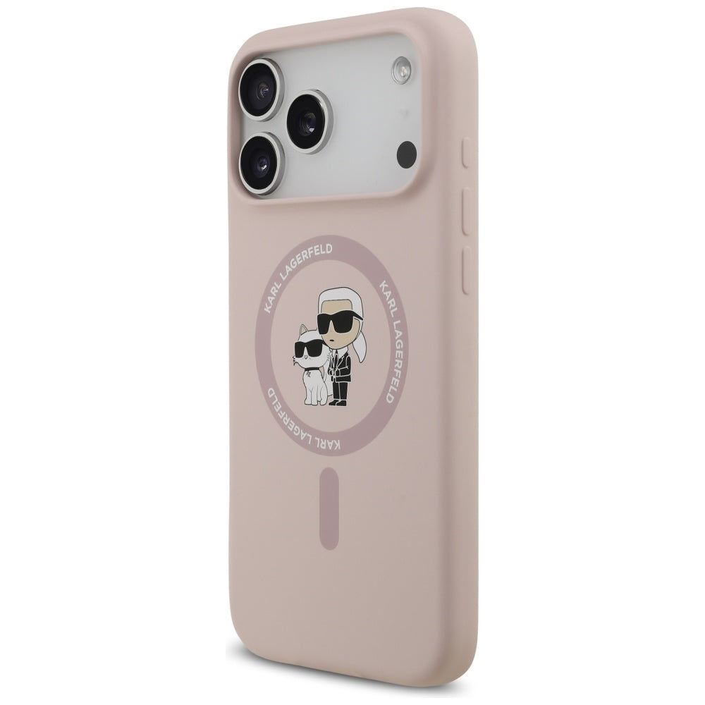 MagSafe-deksel for Apple iPhone 17 Pro Max, Karl Lagerfeld, Ring Karl & Choupette, Rosa