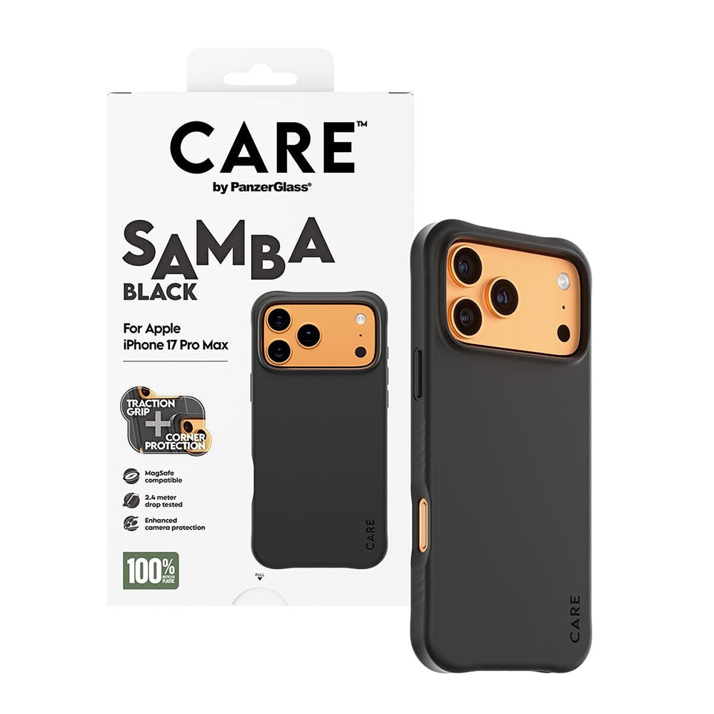 MagSafe-deksel for Apple iPhone 17 Pro Max, PanzerGlass, Care Fashionable, Svart