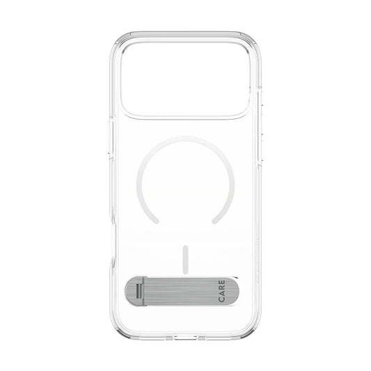 MagSafe-deksel for Apple iPhone 17 Pro Max, PanzerGlass, Care Feature Kickstand, Transparent Hvit