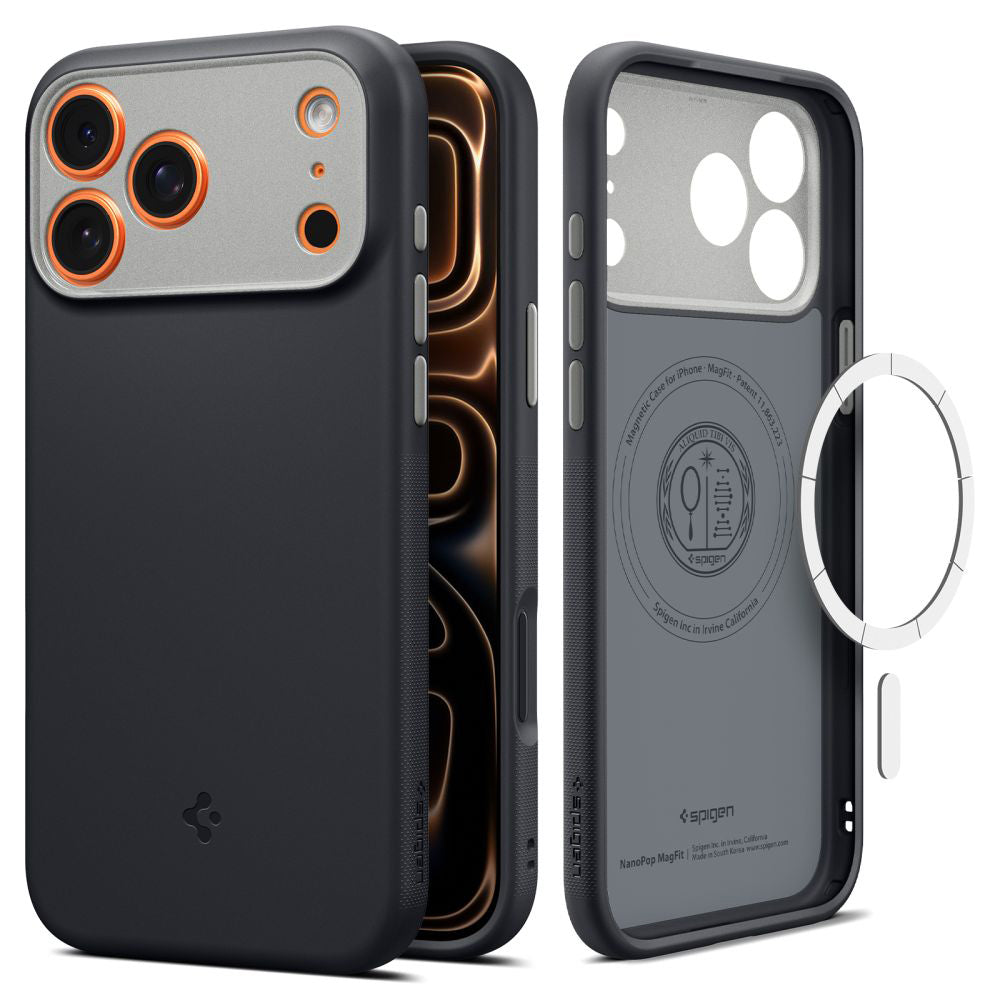 MagSafe-deksel for Apple iPhone 17 Pro Max, Spigen, Caseology Nano Pop, Svart