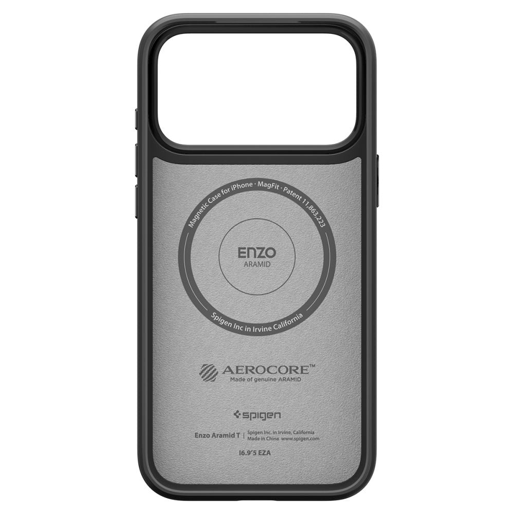 MagSafe-deksel for Apple iPhone 17 Pro Max, Spigen, Enzo Aramid T, Svart ACS09906