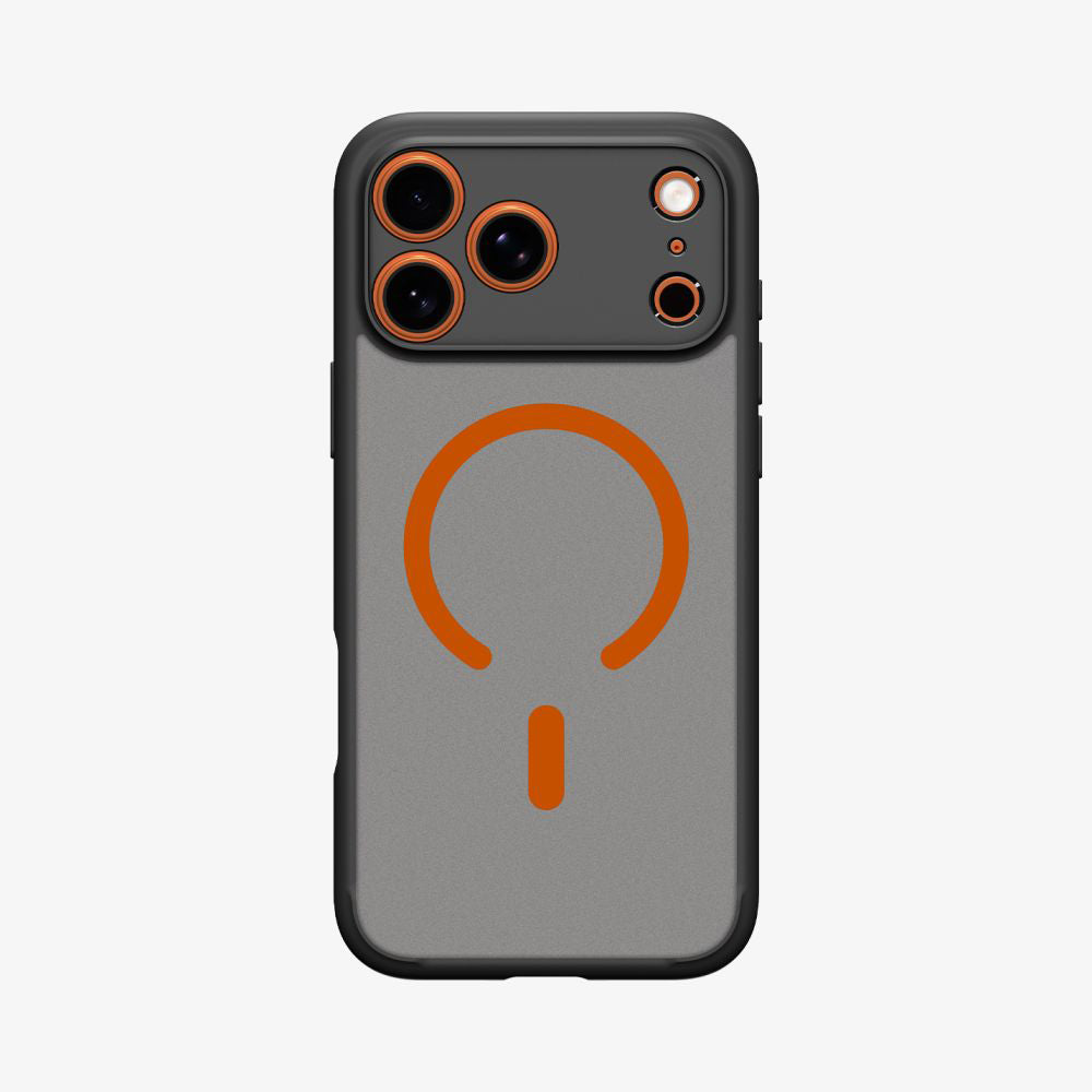 MagSafe-deksel for Apple iPhone 17 Pro Max, Spigen, Ultra Hybrid, Sort Oransje Satin ACS10482
