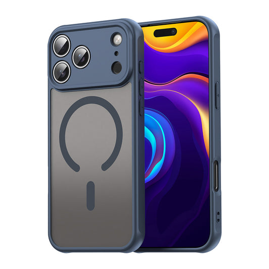 MagSafe-deksel for Apple iPhone 17 Pro Max, Techsuit, HaloFrost II, Marineblå