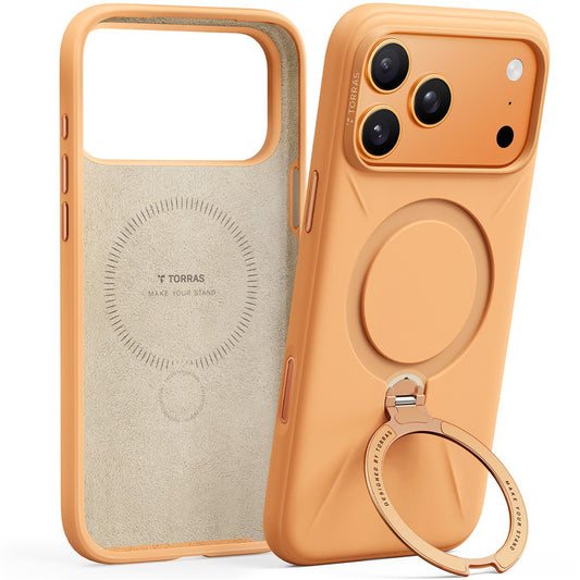 MagSafe-deksel for Apple iPhone 17 Pro Max, Torras, QPRO Silicone, Oransje