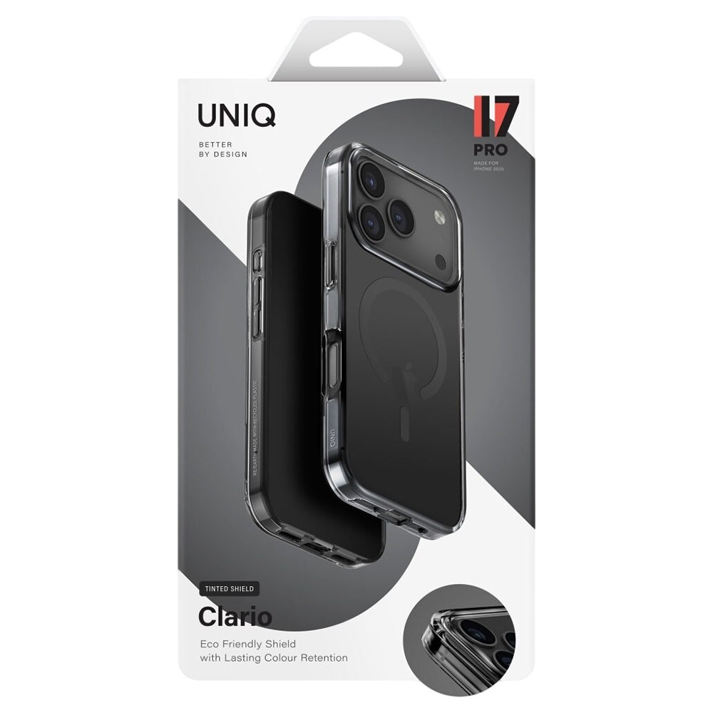 MagSafe-deksel for Apple iPhone 17 Pro Max, UNIQ, Clario MagClick, Svart