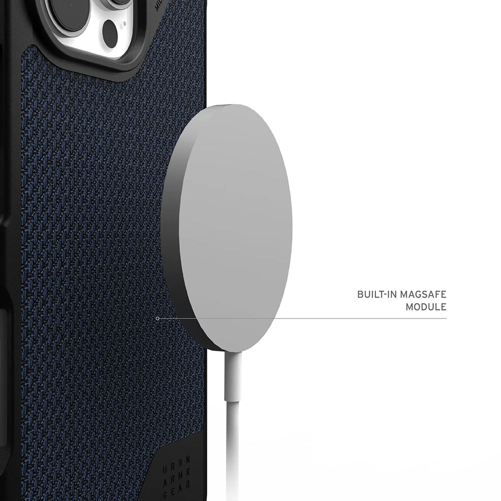 MagSafe-deksel for Apple iPhone 17 Pro Max, Urban Armor Gear, Metropolis LT Kevlar, Marineblå