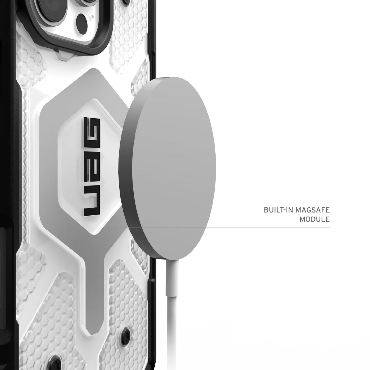 MagSafe-deksel for Apple iPhone 17 Pro Max, Urban Armor Gear, Pathfinder Clear, Gjennomsiktig