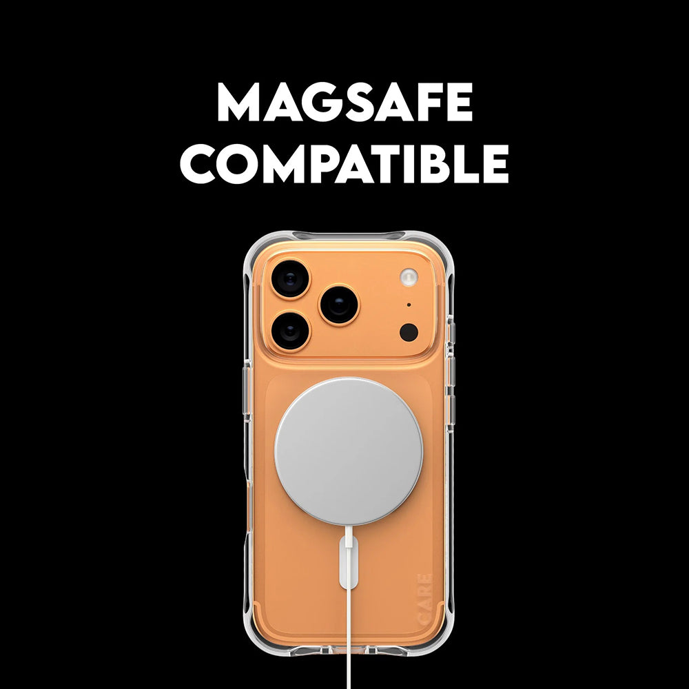 MagSafe-deksel for Apple iPhone 17 Pro, PanzerGlass, Motebevisst, Transparent Hvit
